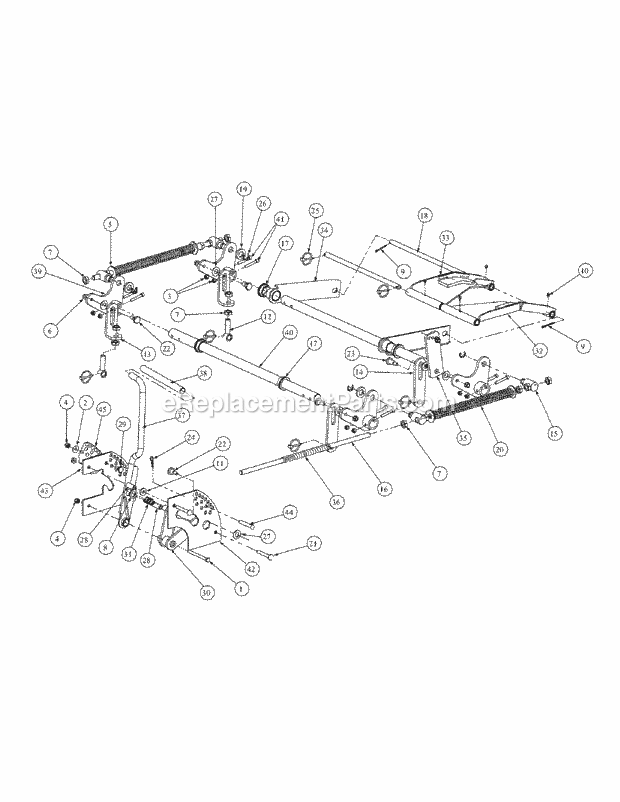 Lift Assembly (Nov.2003 & Prior) Diagram and Parts List for M48-KW 53BB5DAV750 Cub Cadet Sprayer